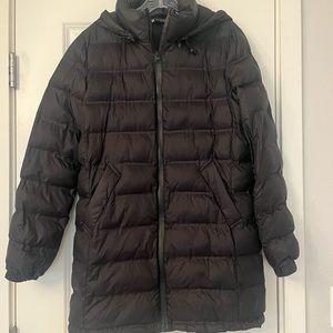 Women’s ZARA Puffer Parka Jacket Black Size Medium